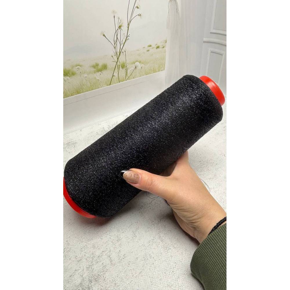 Пряжа на конусе Lurex Trademark, черный (400 грамм), Nm 1/7500