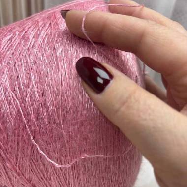 Starlight BSA Garne yarn on cone, pink (100 grams), Nm 1/10