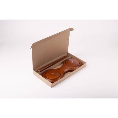 Double yarn holder, dark wood