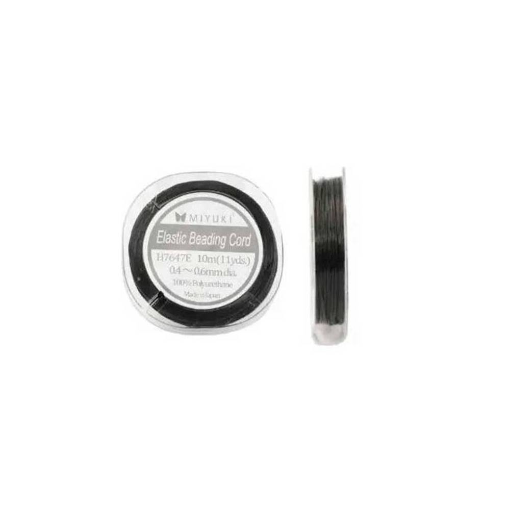 Elastic thread Miyuki H7647E 0.4-0.6 mm (10 m), black