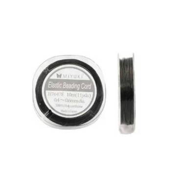 Elastic thread Miyuki H7647E 0.4-0.6 mm (10 m), black