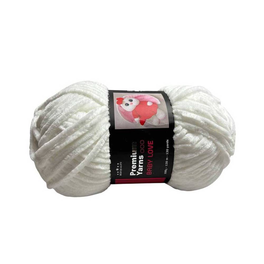 Пряжа Premium Yarns Baby Love 100 сливочный белый (363)