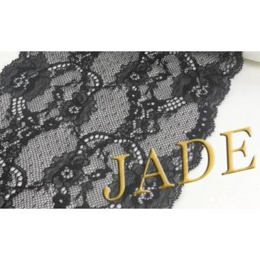 Elastic lace, black, 17 cm, JADE (1005-11)