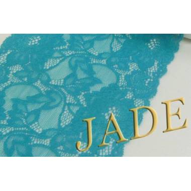 Elastic lace, turquoise, 17 cm, 1 m (1227-16)