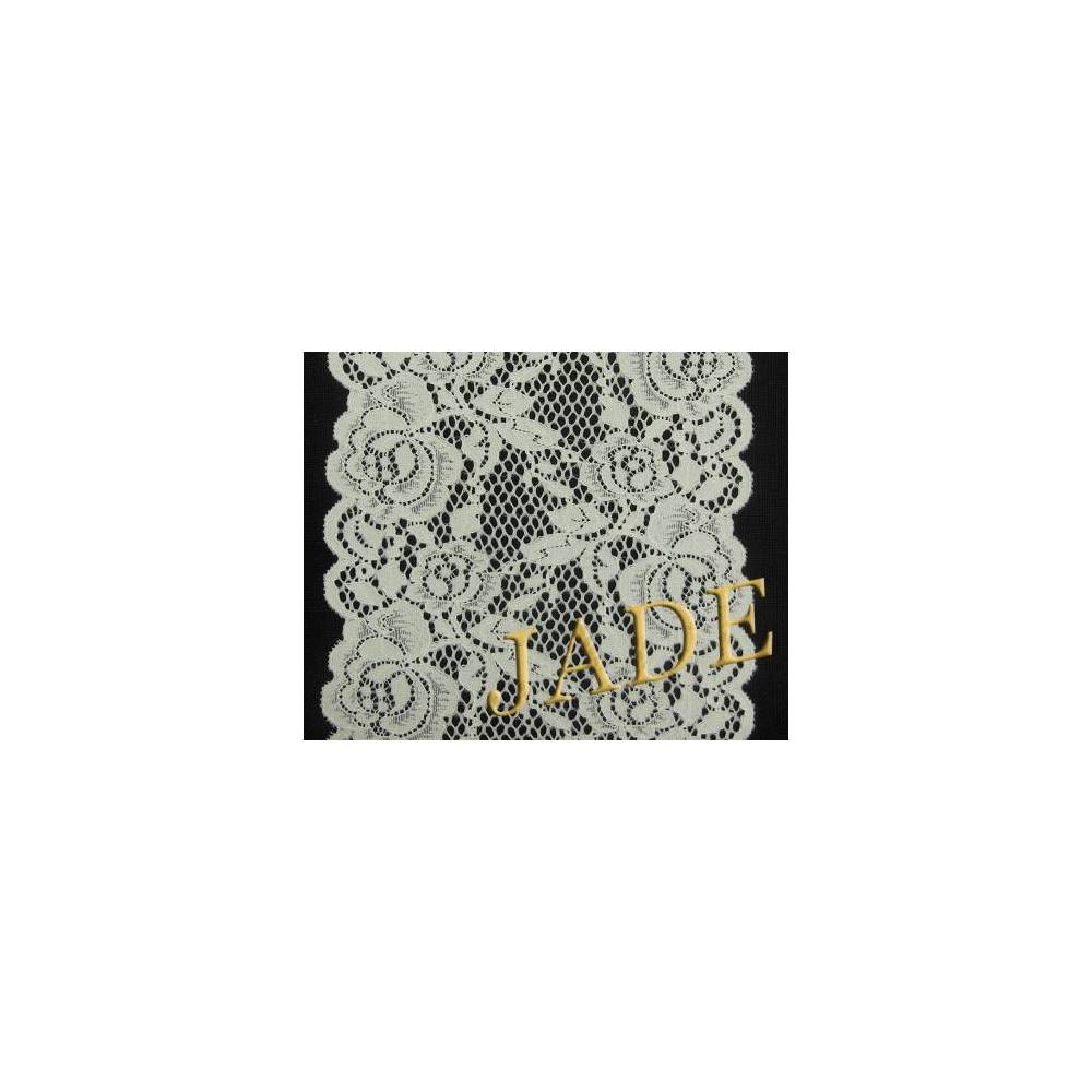 Кружево эластичная, экрю, 17 см, отрезок 0,78 м (1163-1415)
