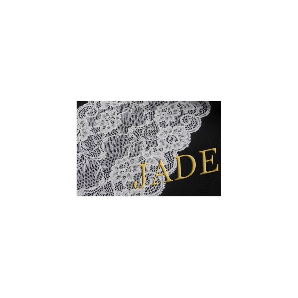 Elastic lace, white, 17 cm, 0.87 m section (1036-10)