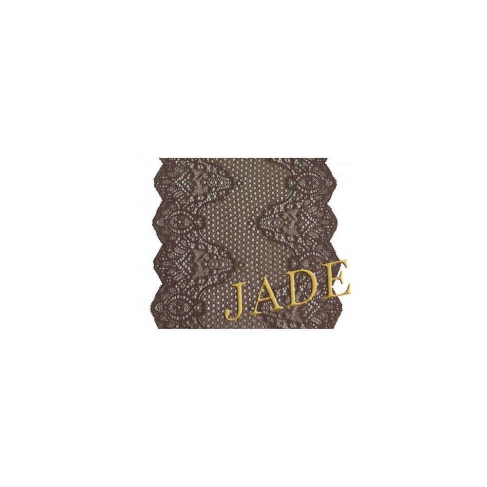 Elastic lace, coffee color, 17 cm, 0.8 m section (1166-1415)