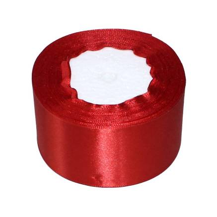Satin ribbon 5 cm, red