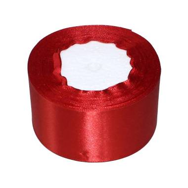 Satin ribbon 5 cm, red