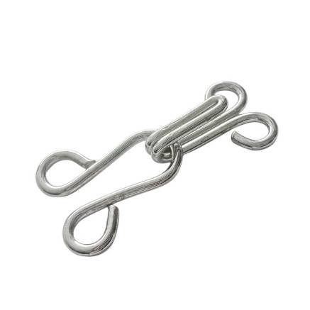 Large skirt hook, size 9, silver