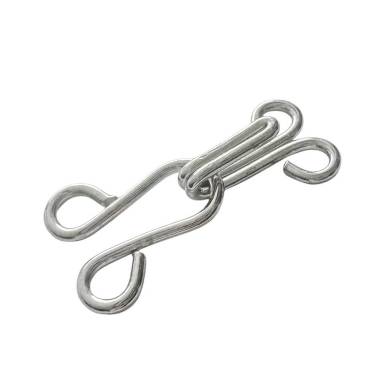 Large skirt hook, size 9, silver