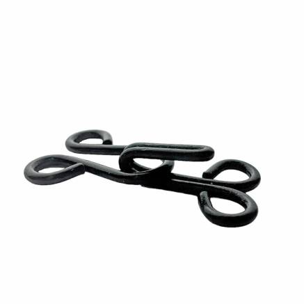 Large hook clasp, size 9, black