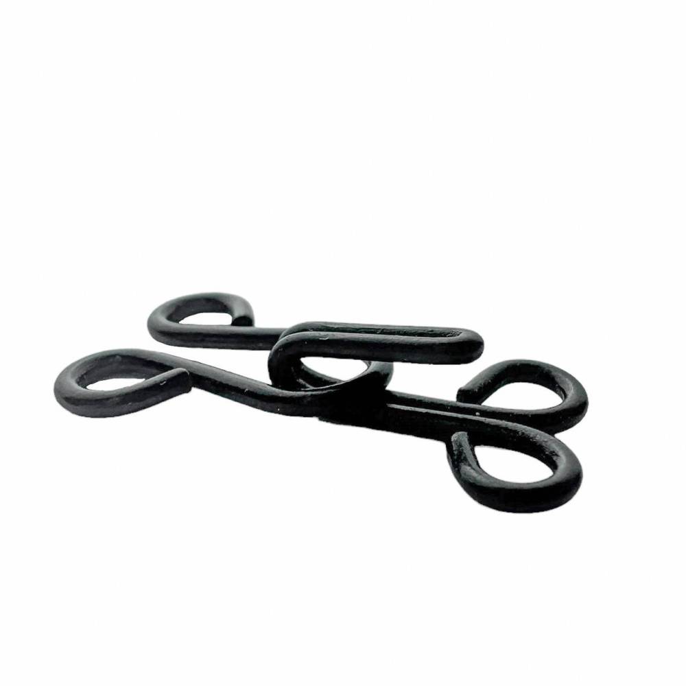 Large hook clasp, size 9, black