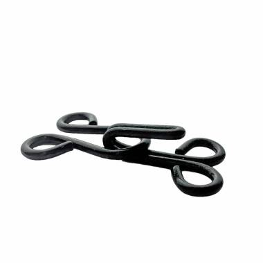 Large hook clasp, size 9, black