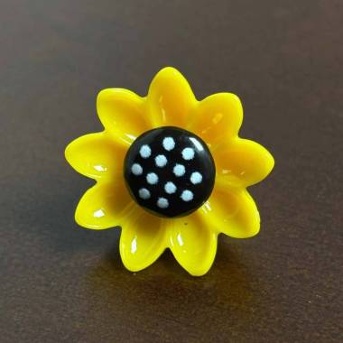 Pin badge for clothing "Sunflower" 2*2 cm