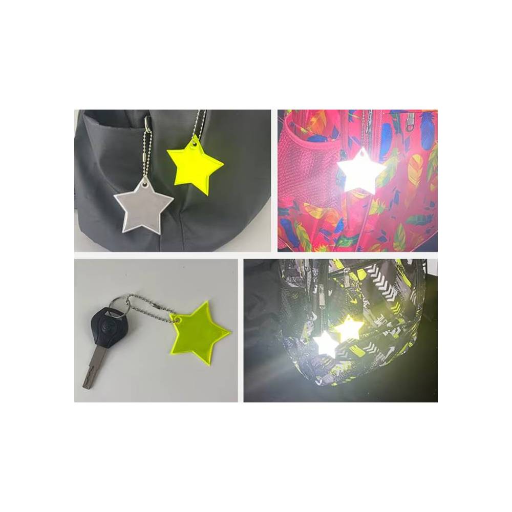 Reflective keychain "Star" mix colors
