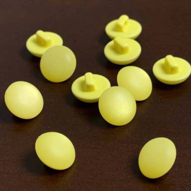 Women's blouse button, yellow, 11 mm