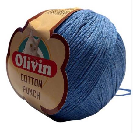 Olivin Cotton Punch Blue Yarn (1010)
