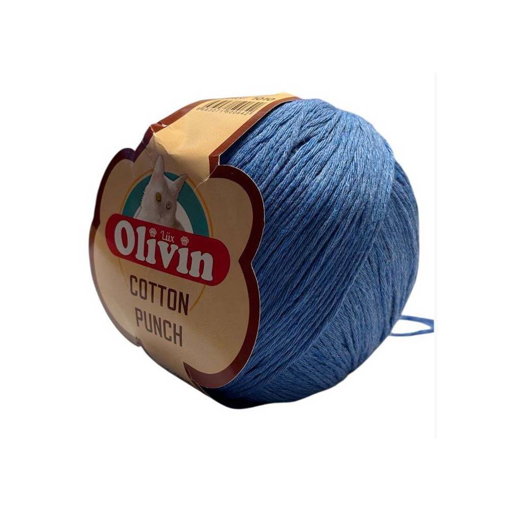 Olivin Cotton Punch Blue Yarn (1010)