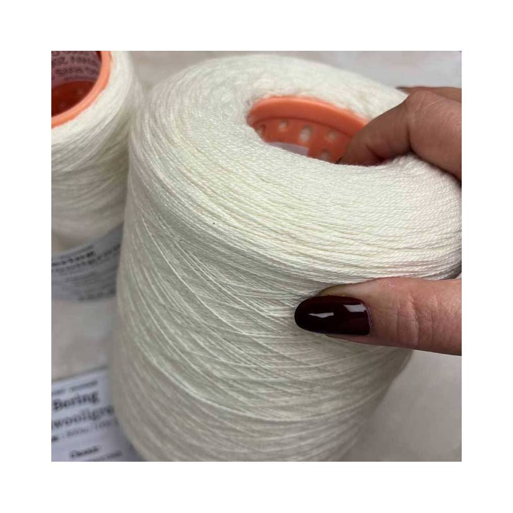 Yarn on cone Bering Sudwoollgroup (820 grams), milky Nm 2/16