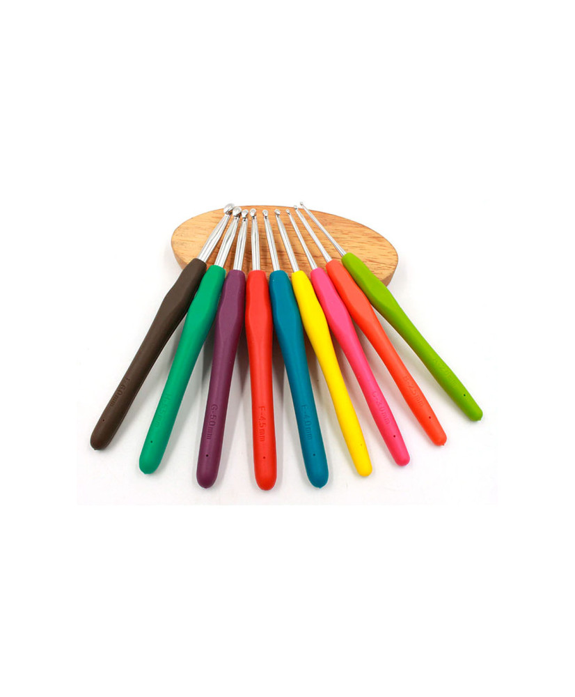 Aluminum hook with soft rubberized handle 4 mm