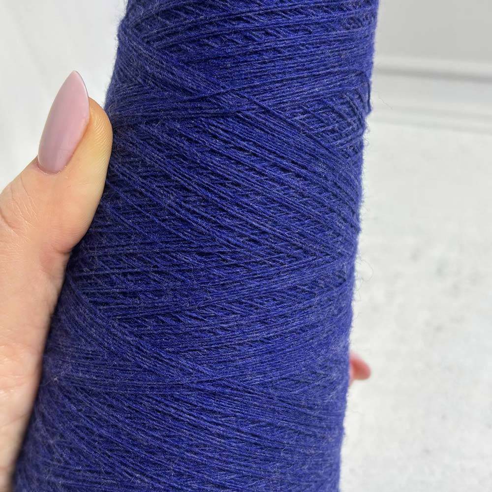Yarn on cone 70/30 blue melange (60 grams), Nm 1/12