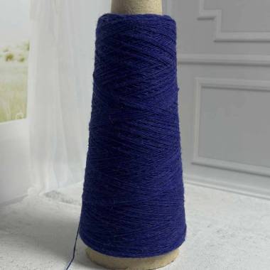 Yarn on cone 70/30 blue melange (60 grams), Nm 1/12