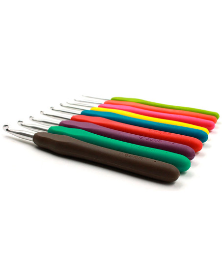 Aluminum hook with soft rubberized handle 4 mm