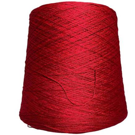 Palm Beach yarn on a cone 100% cotton (100 grams), red IAFIL Spa Nm 2/40*3