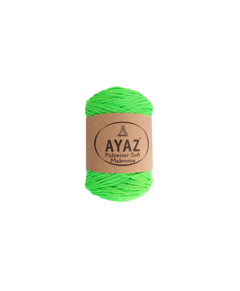 Polyester Soft Makrome AYAZ cord, neon light green (1395) Polyester Soft Makrome AYAZ cord, neon light green (1395)