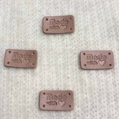 Tag Handmade With ❤, leather, powder