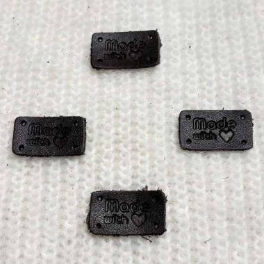 Tag Handmade With ❤, leather, dark chocolate