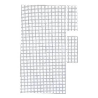 Plastic canvas for a clutch bag, 39.5 x 18.5 cm, white