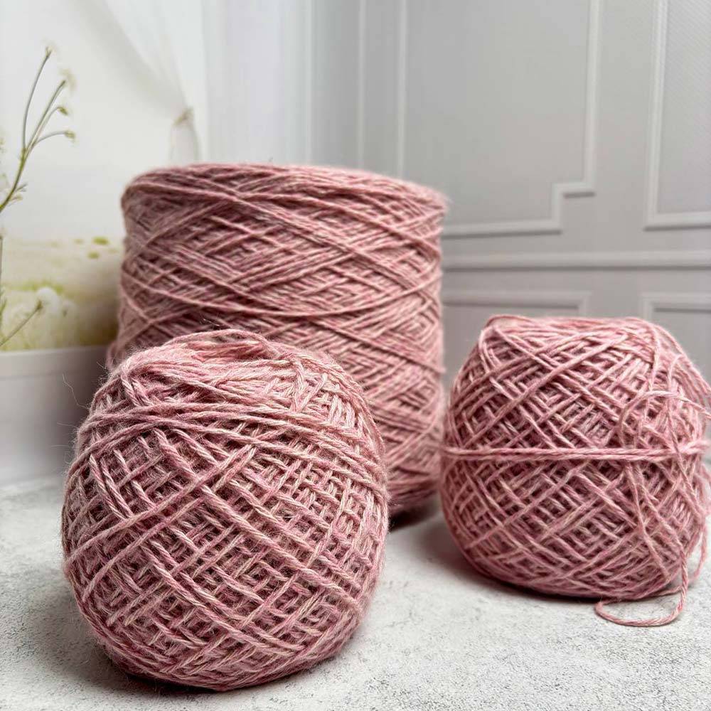 Yarn on the cone Cappotto Nm 2 (100 grams), pink Filatura Astro