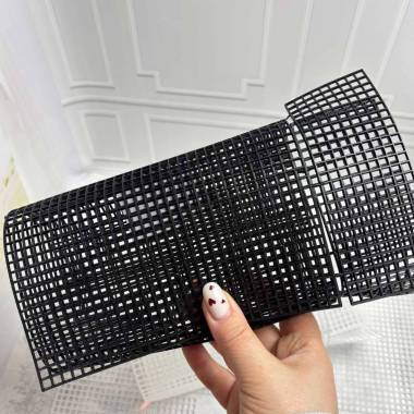 Канва пластикова для сумки клатча 39,5*18,5 см, чорна