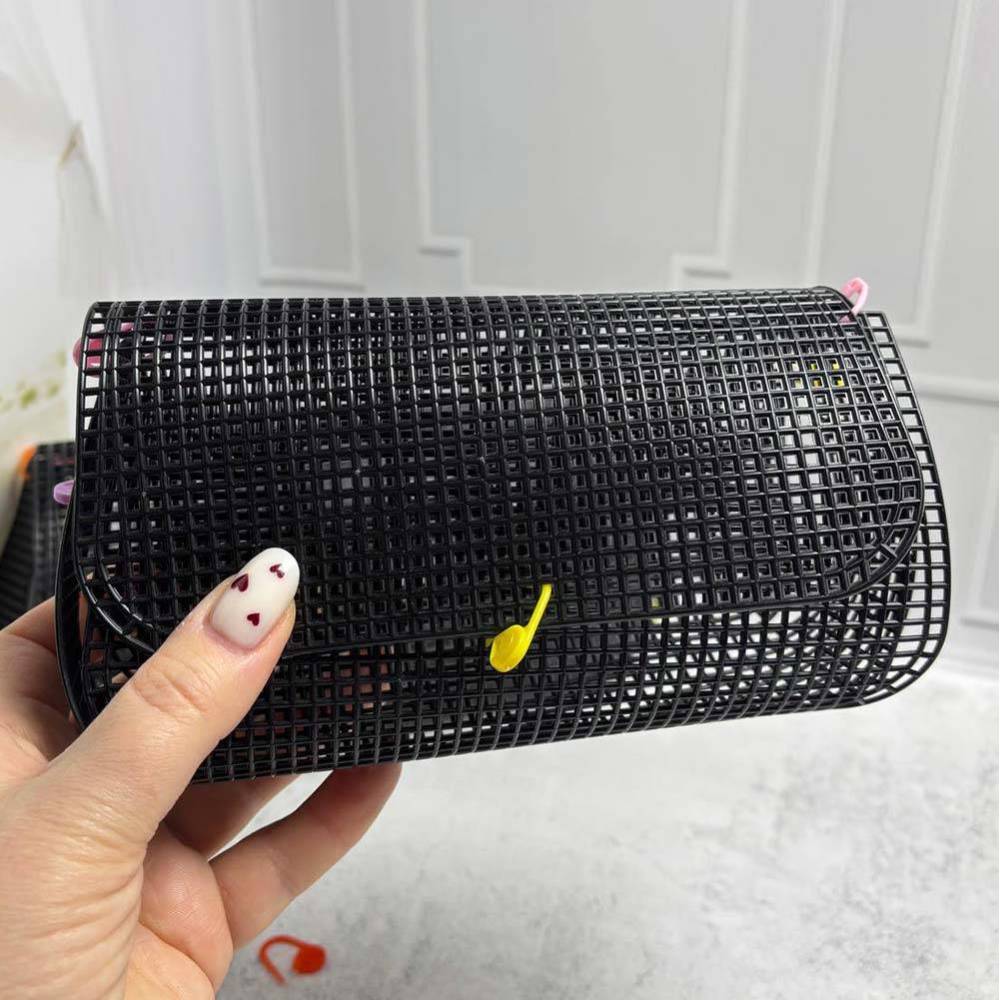 Plastic canvas for clutch bag 33.5*35.5 cm, black