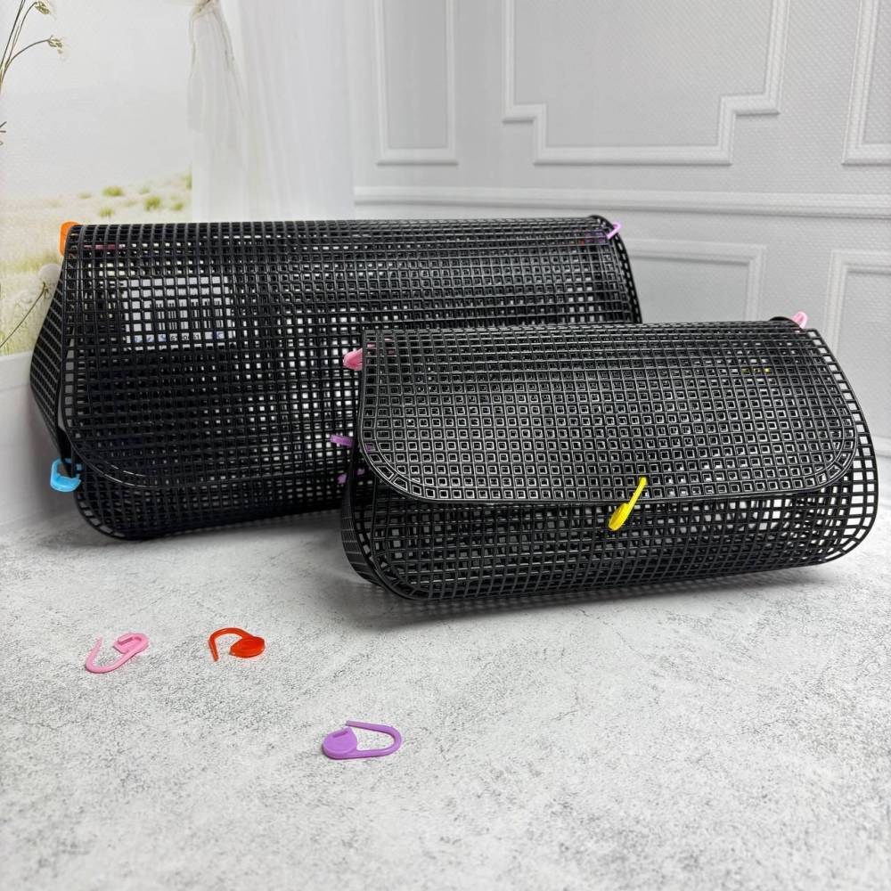 Plastic canvas for clutch bag 33.5*35.5 cm, black