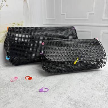 Plastic canvas for clutch bag 33.5*35.5 cm, black