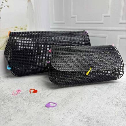 Plastic canvas for clutch bag 45*47 cm, black