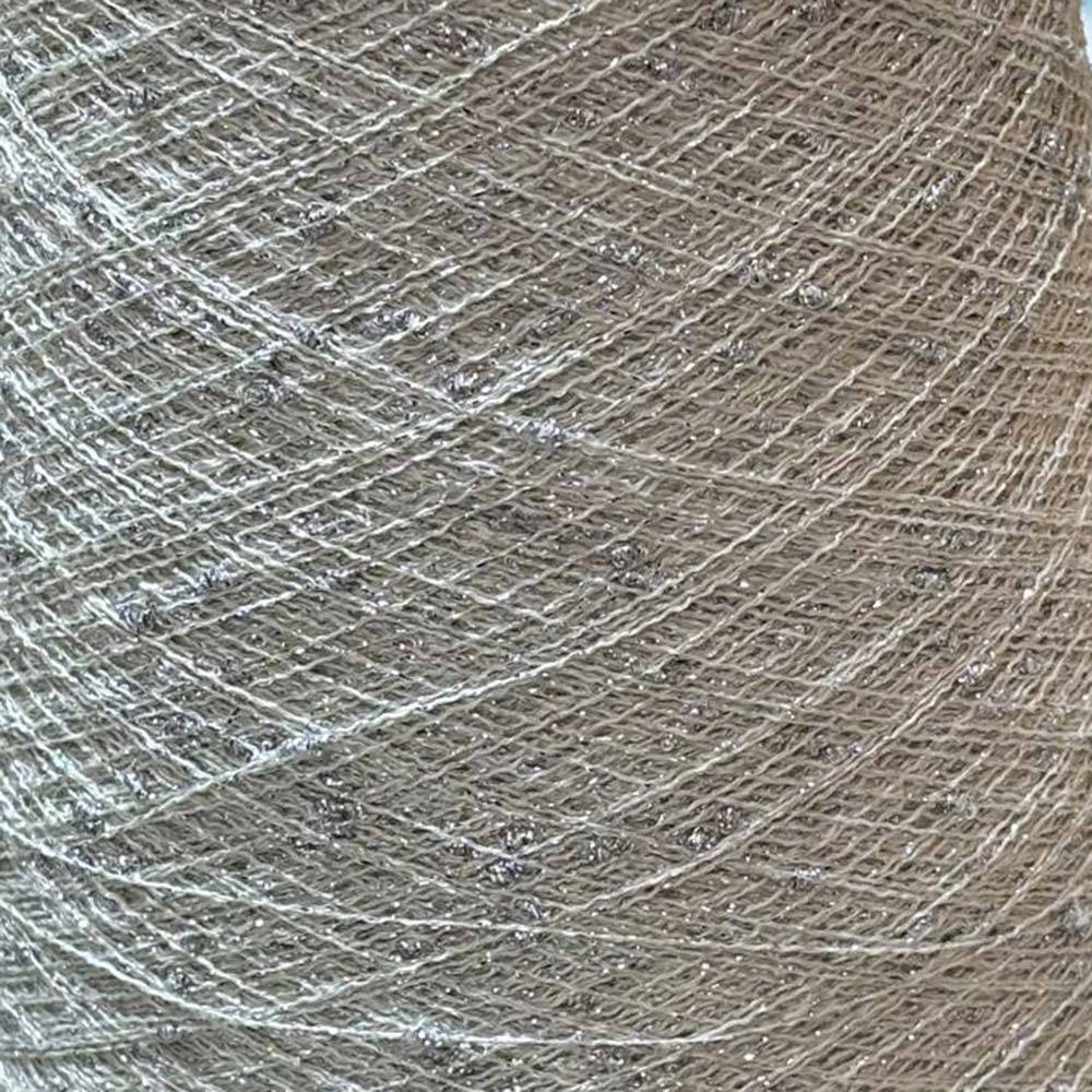 Yarn on a cone Lurex Aurea Filcrosa, silver (50 grams), Nm /16500