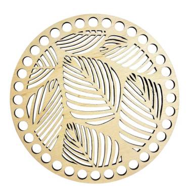 Wooden round openwork bottom, 15 cm (155/15)