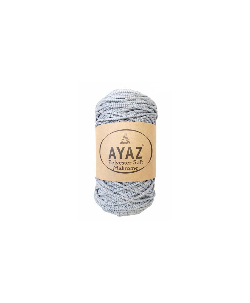 Polyester Soft Makrome AYAZ cord, silver (1195) Polyester Soft Makrome AYAZ cord, silver (1195)
