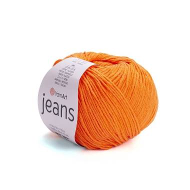 Пряжа YarnArt Jeans оранжевый неон (77)