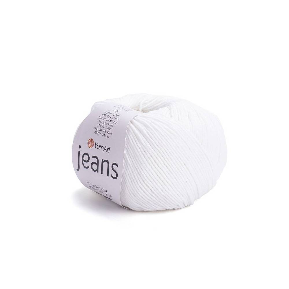 Пряжа YarnArt Jeans білий (01)