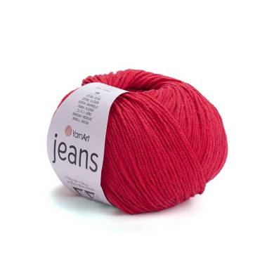 Пряжа YarnArt Jeans красный (90)