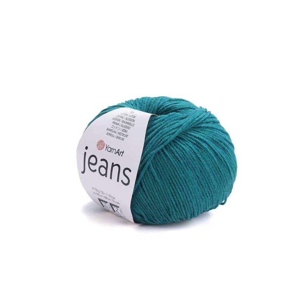 Пряжа YarnArt Jeans темная бирюза (63)