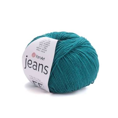 Пряжа YarnArt Jeans темная бирюза (63)