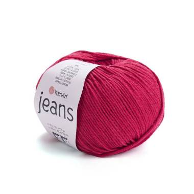 Пряжа YarnArt Jeans винний (51)