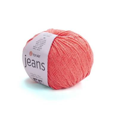 Пряжа YarnArt Jeans коралловый неон (61)