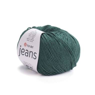 Пряжа YarnArt Jeans зеленый бархат (92)